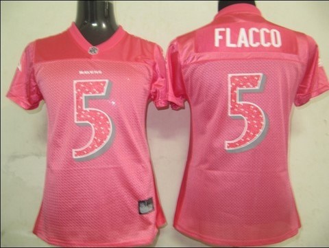 women jerseys baltimore ravens 5 joe flacco pink