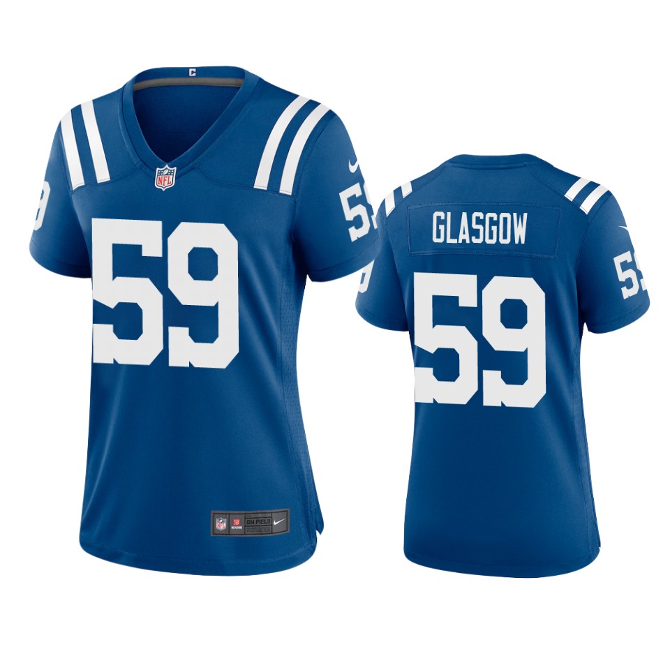women jordan glasgow colts royal game jersey