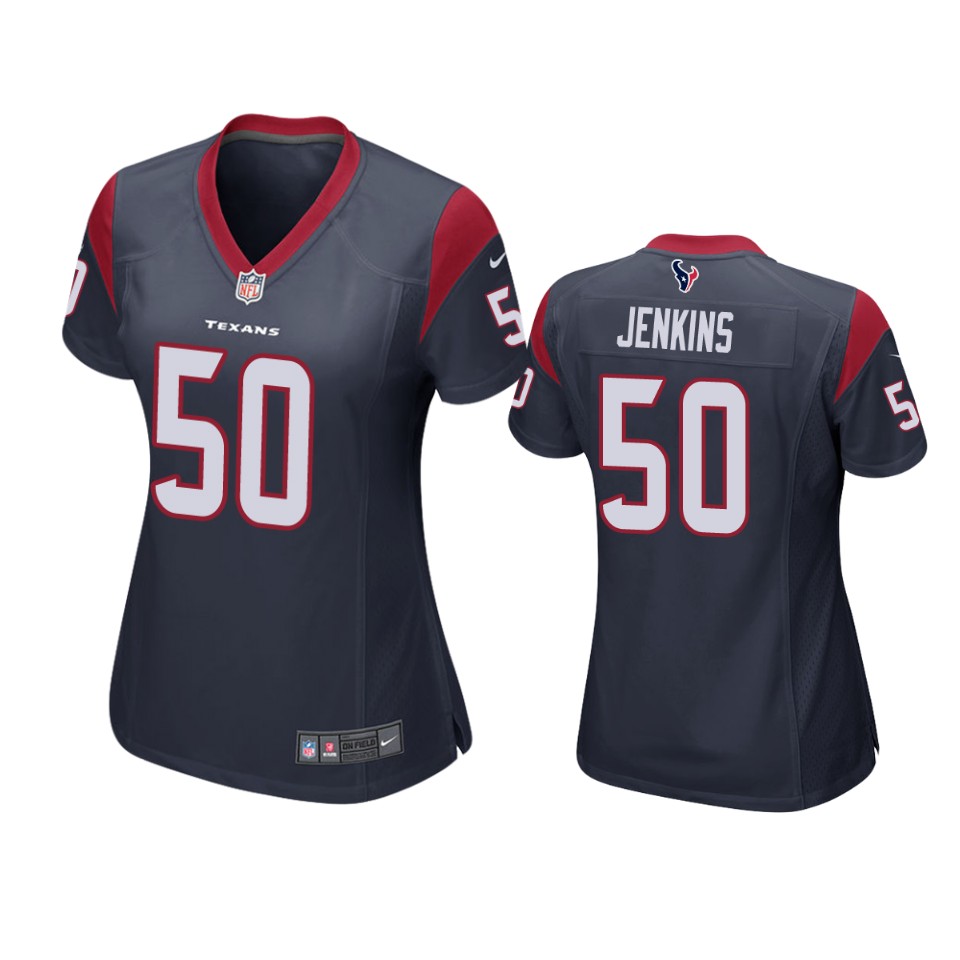 women jordan jenkins texans game navy jersey