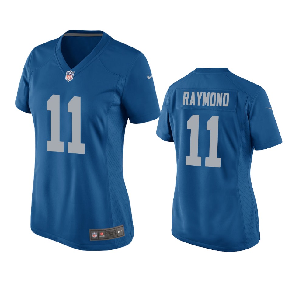 women kalif raymond lions throwback game blue jersey