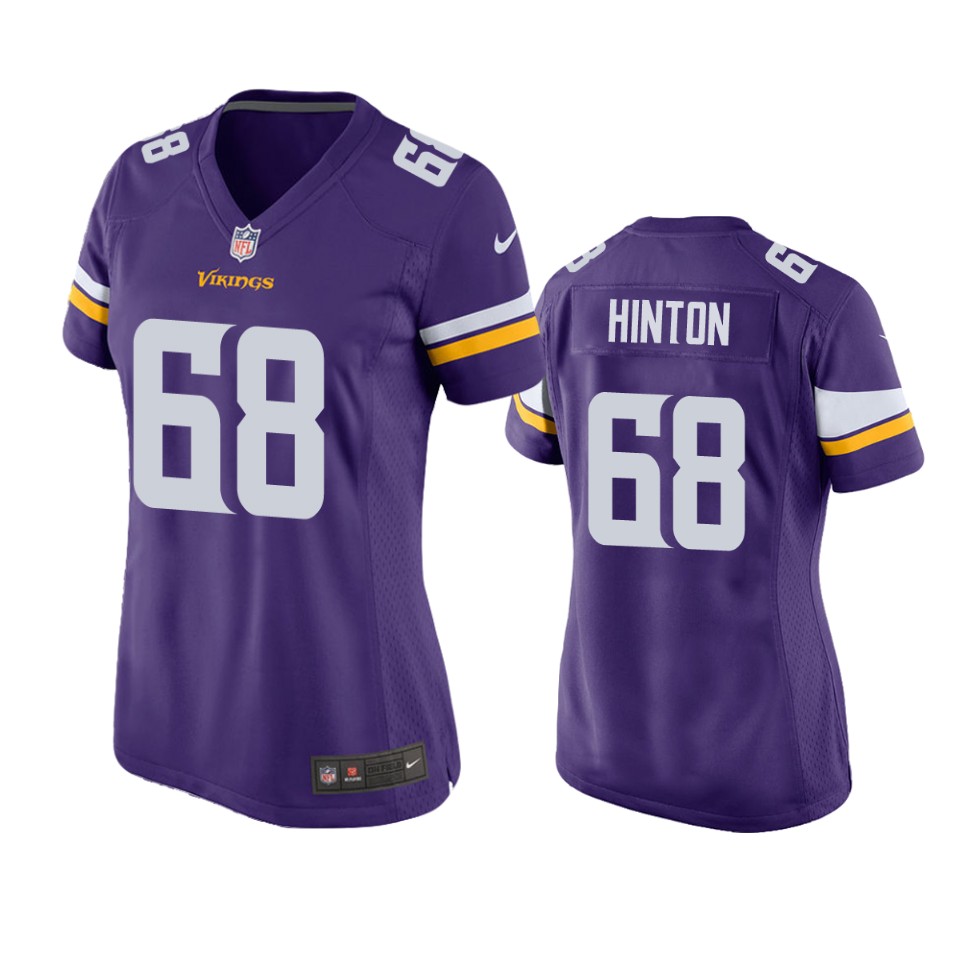 women kyle hinton vikings purple game jersey