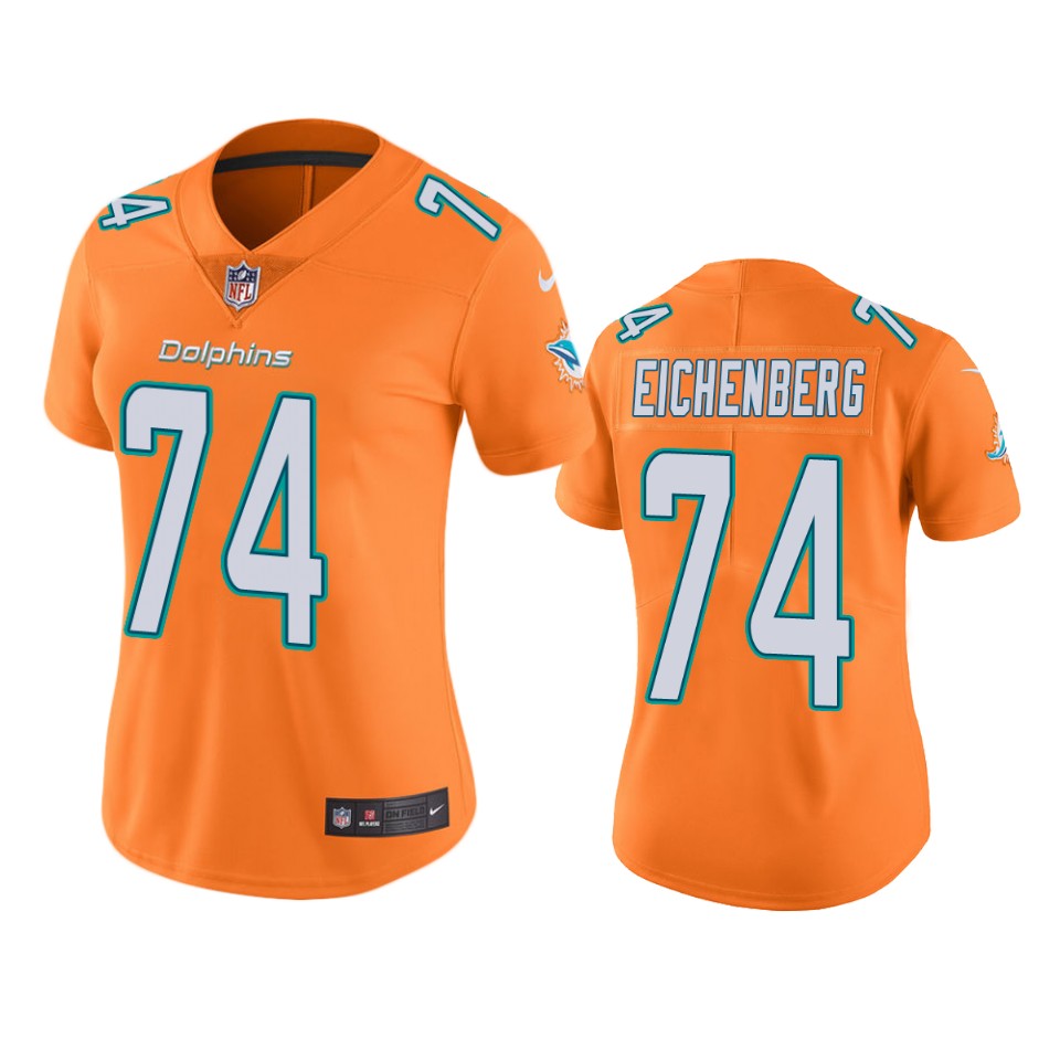 women liam eichenberg dolphins orange color rush limited jersey