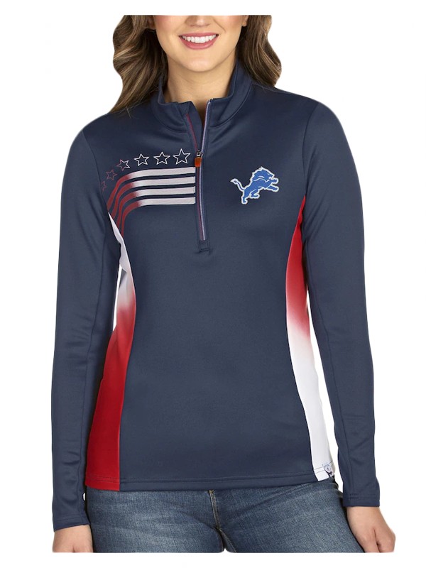 women lions navy liberty quarter zip pullover jacket