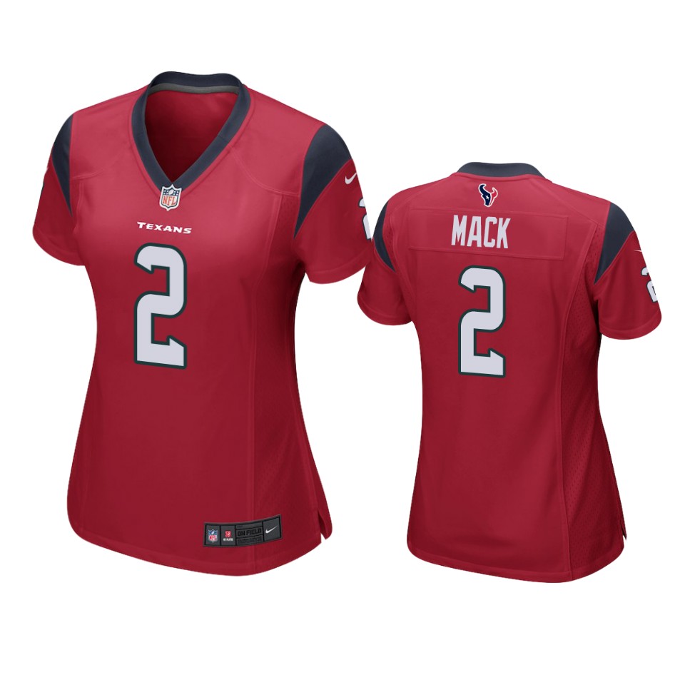 women marlon mack texans game red jersey