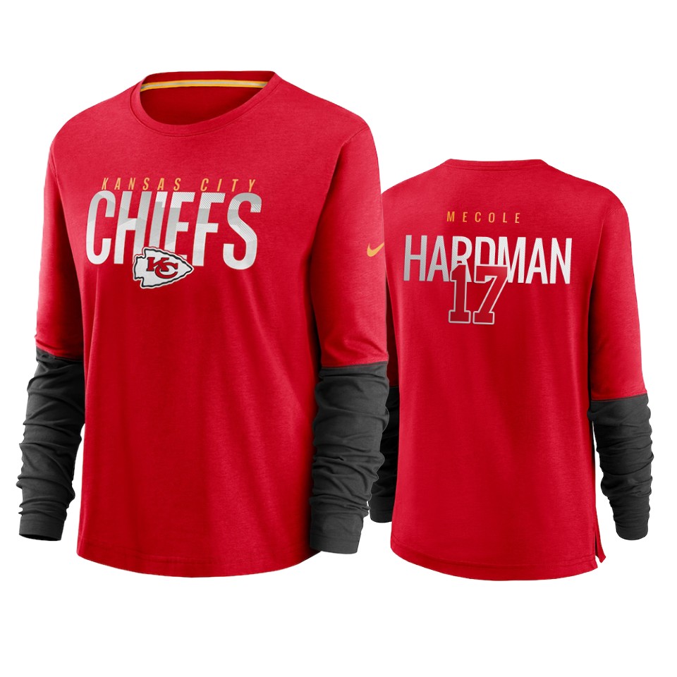 women mecole hardman chiefs red city mascot breathe t shirt