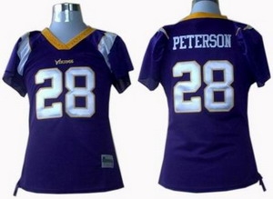 women minnesota vikings 28 adrian peterson jerseys purple