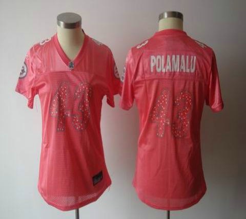 women nfl pittsburgh steelers 43 polamalu red(2010 new)