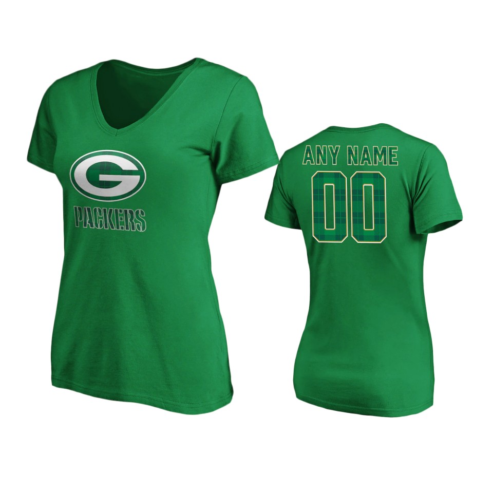 women packers green st. patrick's day emerald plaid t shirt