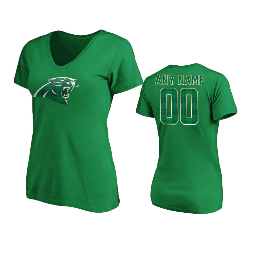 women panthers green st. patrick's day emerald plaid t shirt