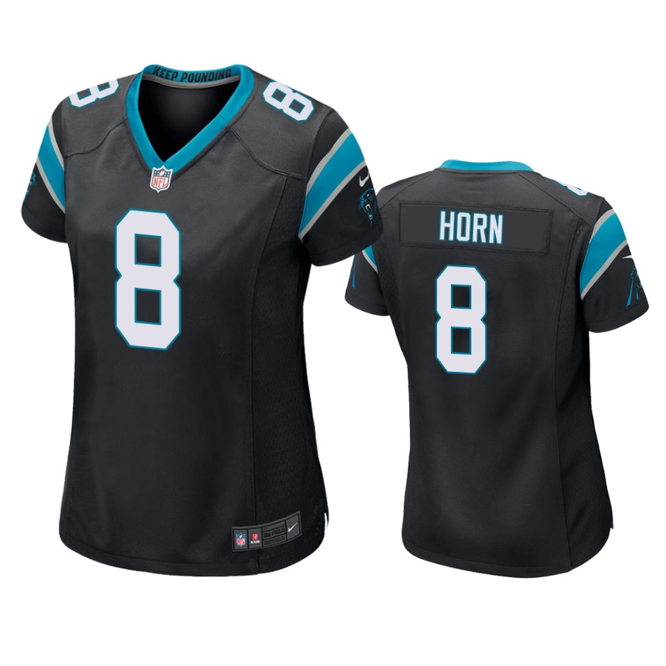women panthers jaycee horn black game jersey