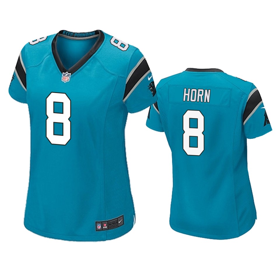 women panthers jaycee horn blue game jersey
