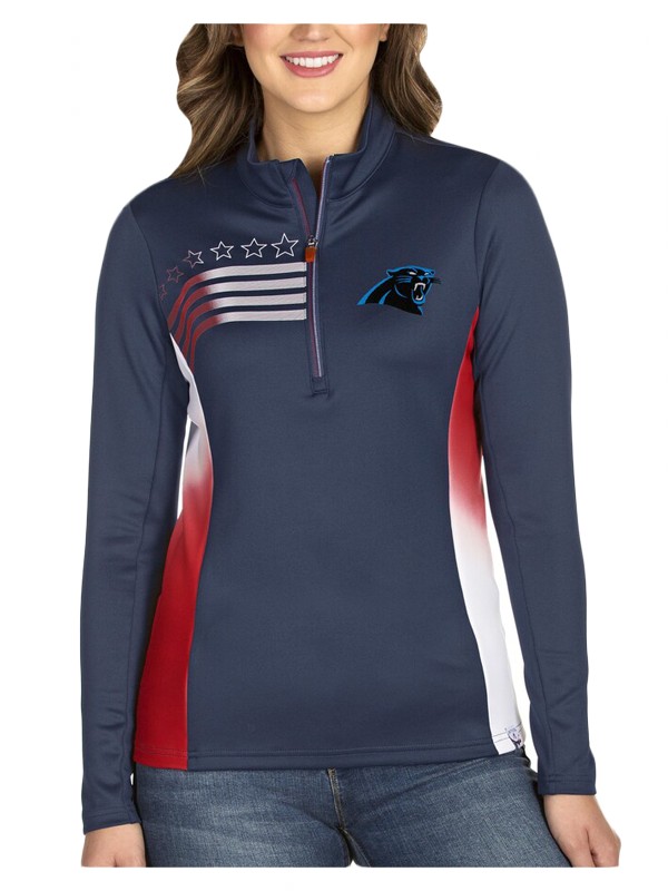 women panthers navy liberty quarter zip pullover jacket