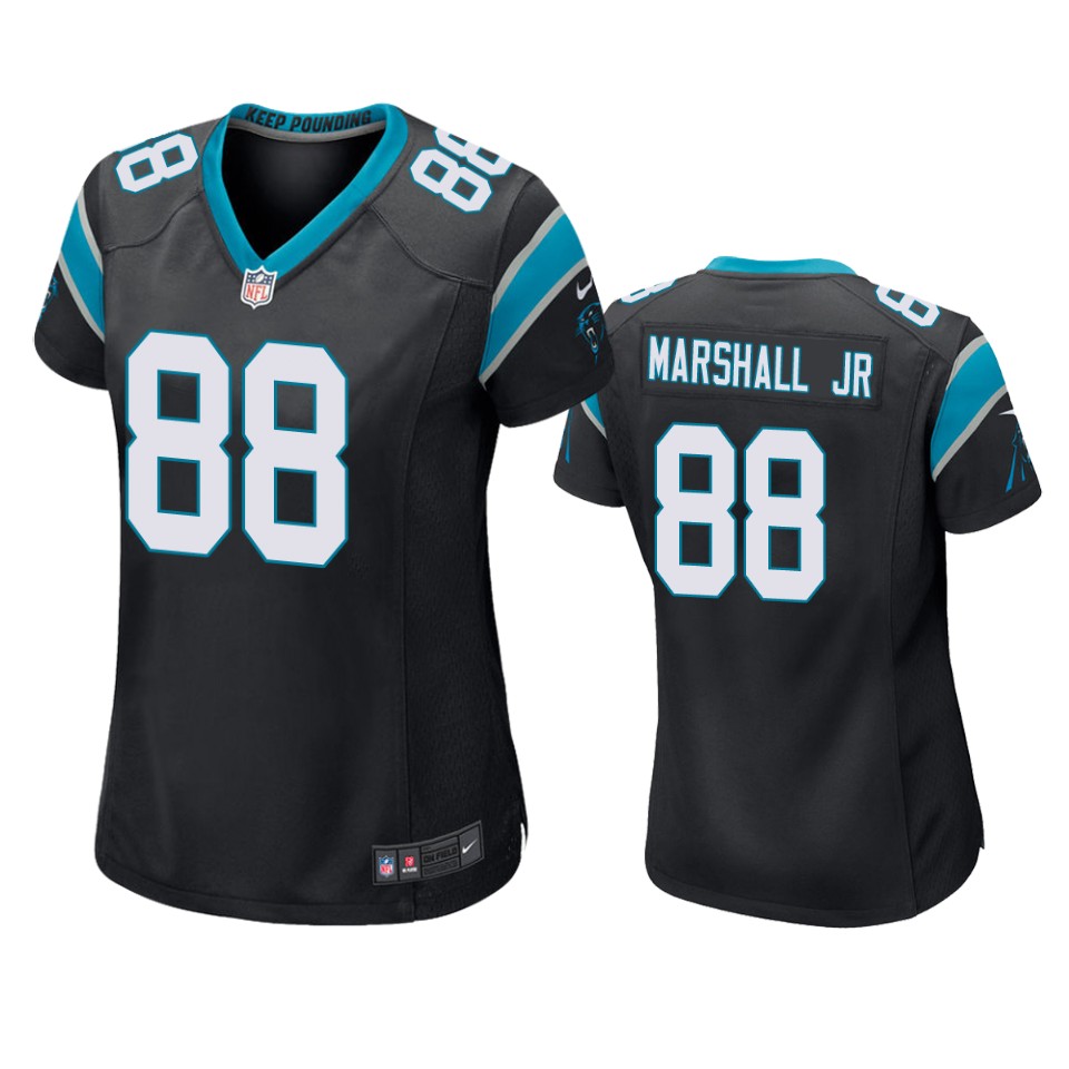 women panthers terrace marshall jr. black game jersey