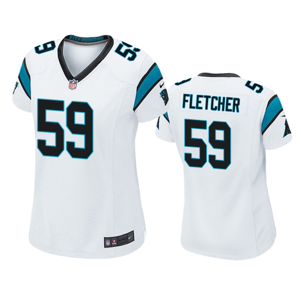women panthers thomas fletcher game white jersey