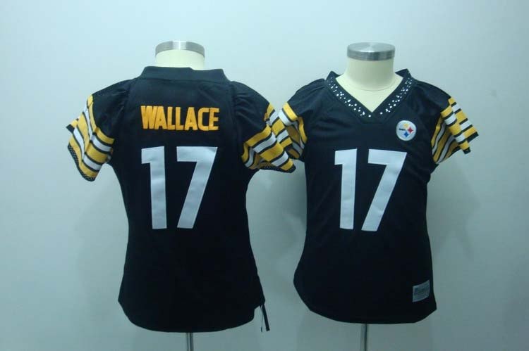 women pittsburgh steelers 17 wallace black