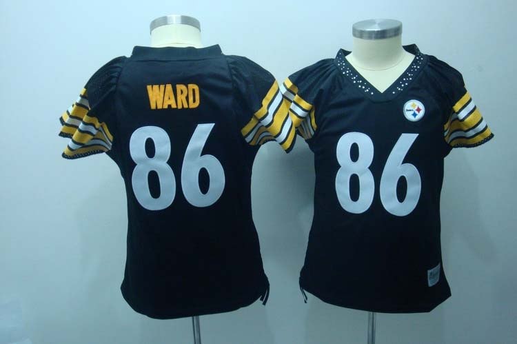 women pittsburgh steelers 86 ward black