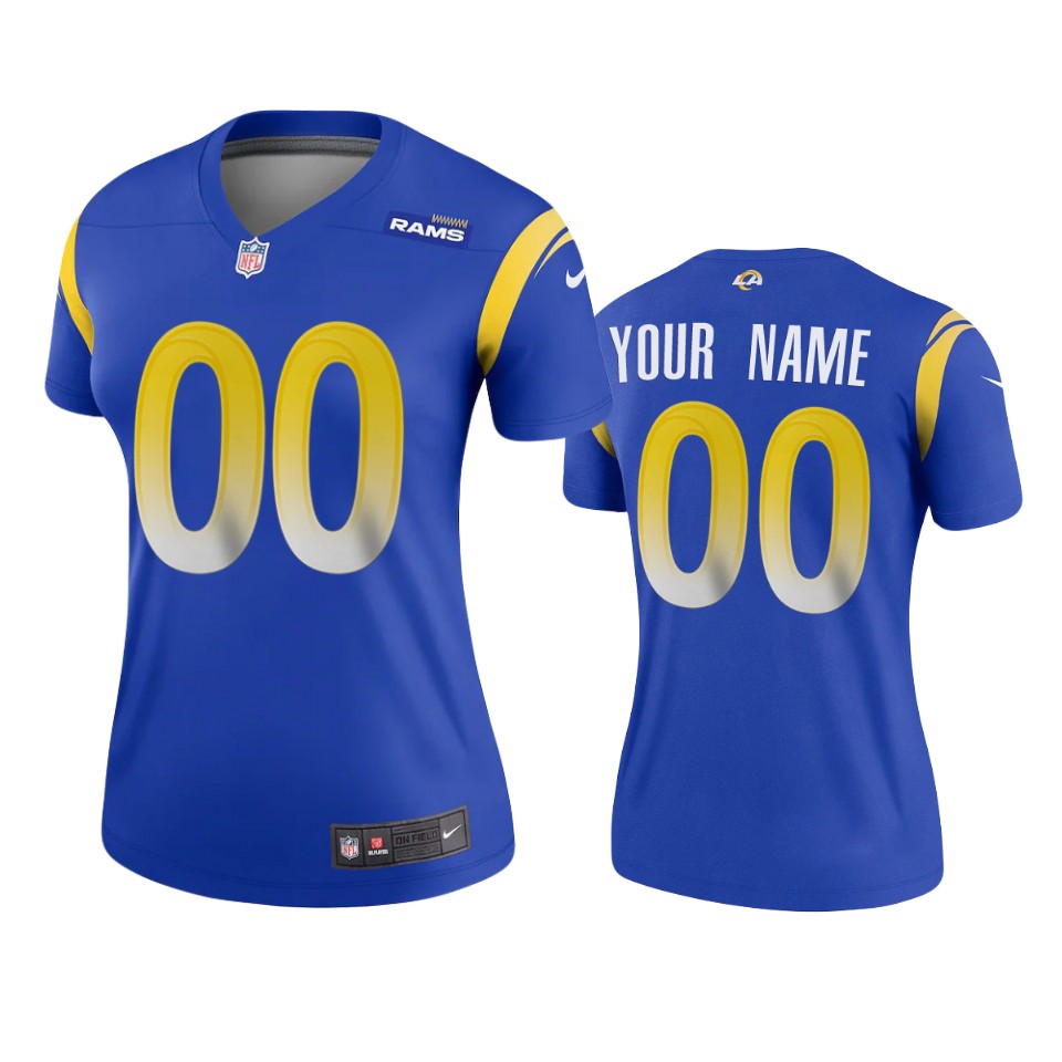 women rams custom royal legend jersey