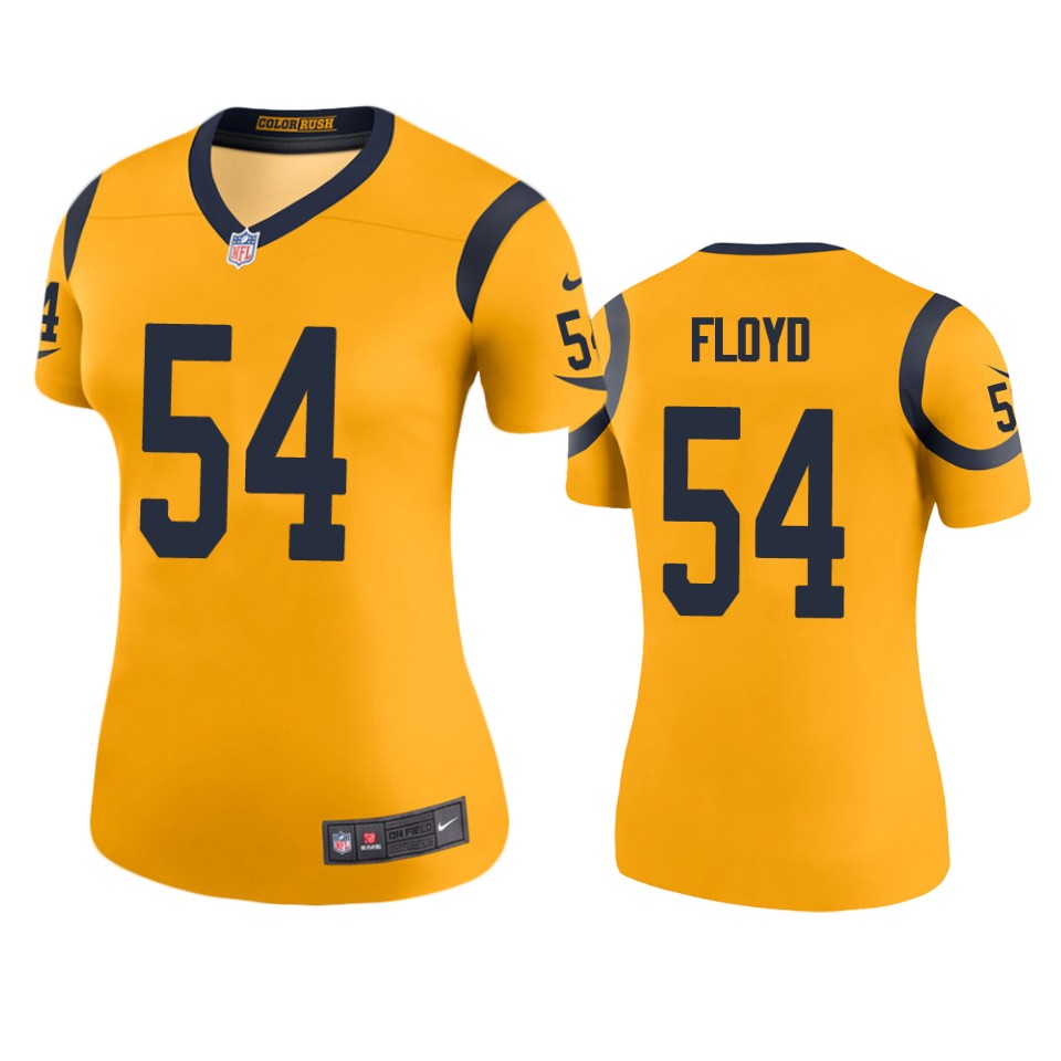 women rams leonard floyd gold color rush legend jersey