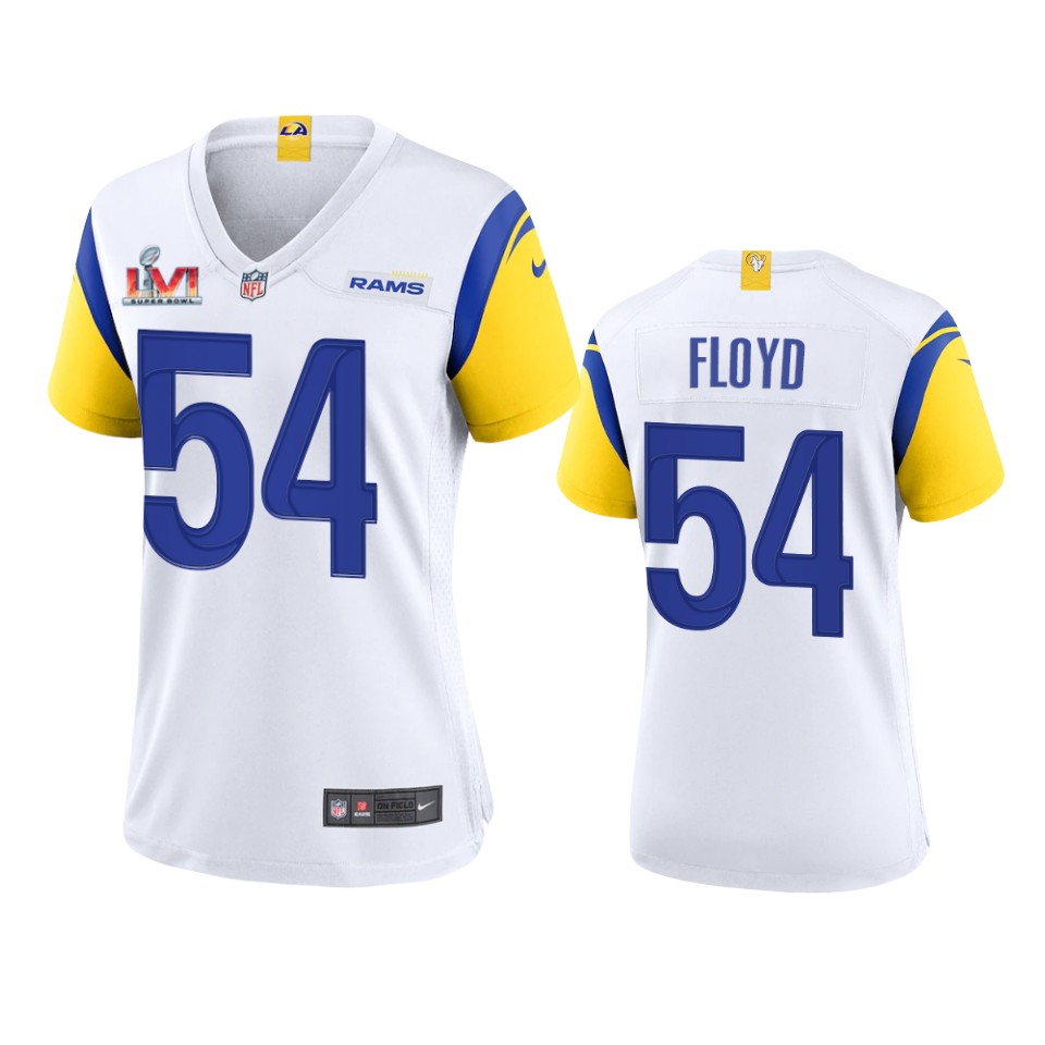 women rams leonard floyd white super bowl lvi champions game jersey