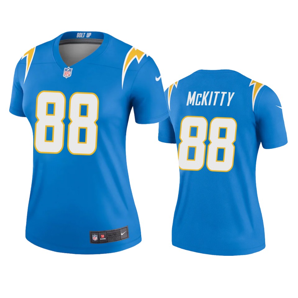 women tre' mckitty chargers powder blue legend jersey