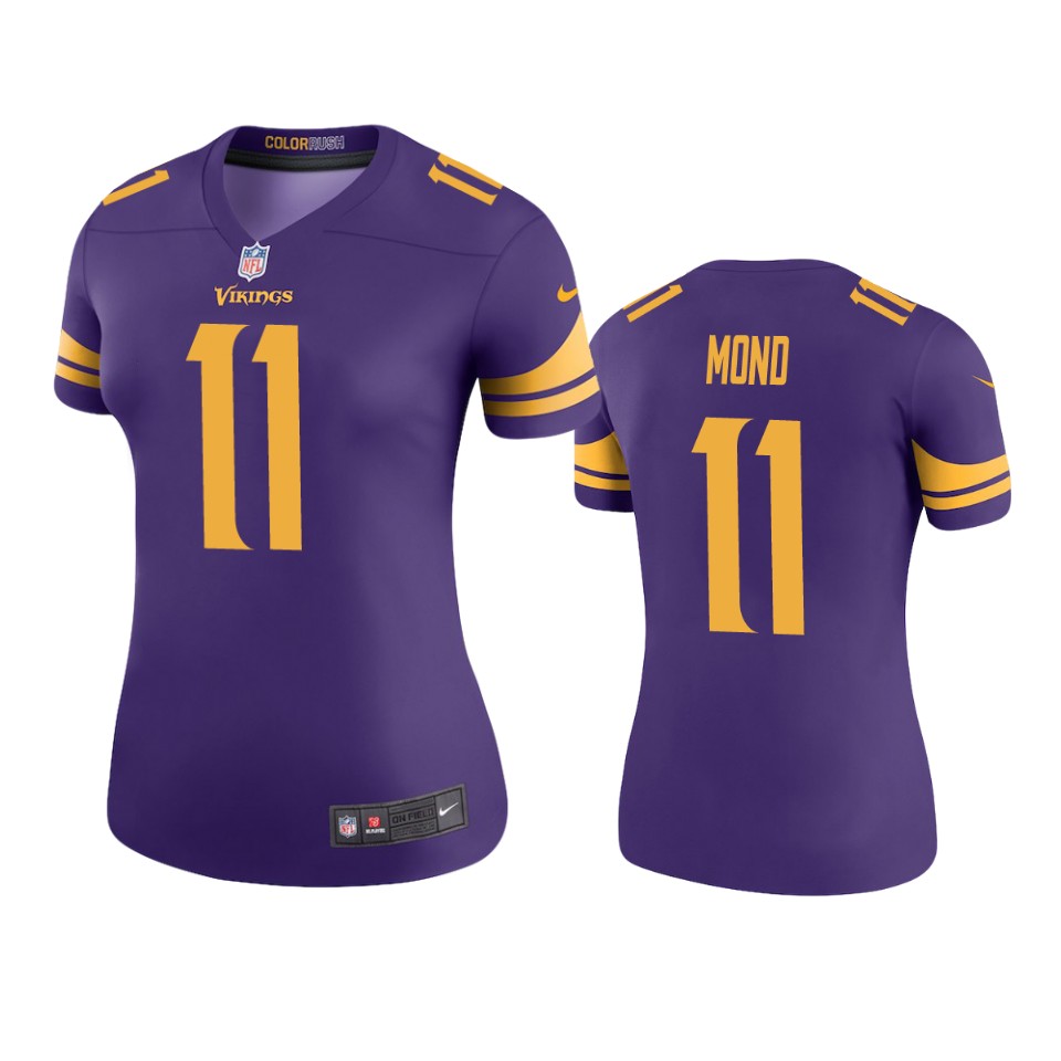 women vikings kellen mond purple color rush legend jersey