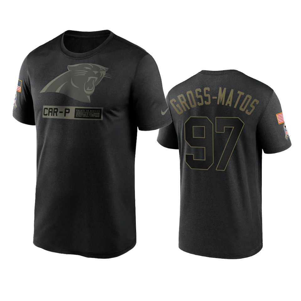 yetur gross matos panthers black 2020 salute to service team logo t shirt