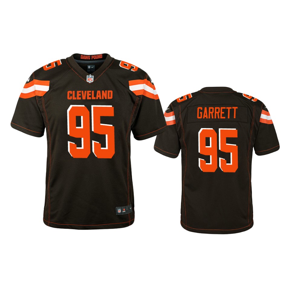 youth browns myles garrett brown game jersey