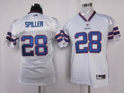 youth buffalo bills 28 spiller white color jersey
