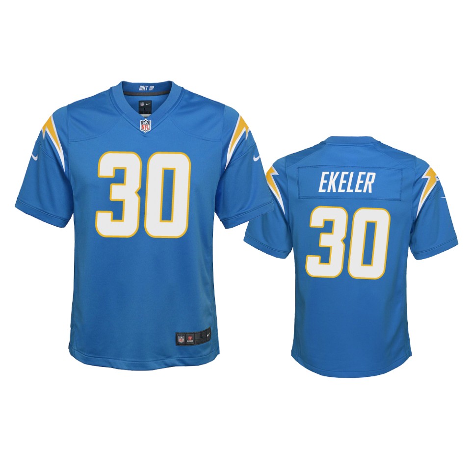 youth chargers austin ekeler powder blue 2020 game jersey