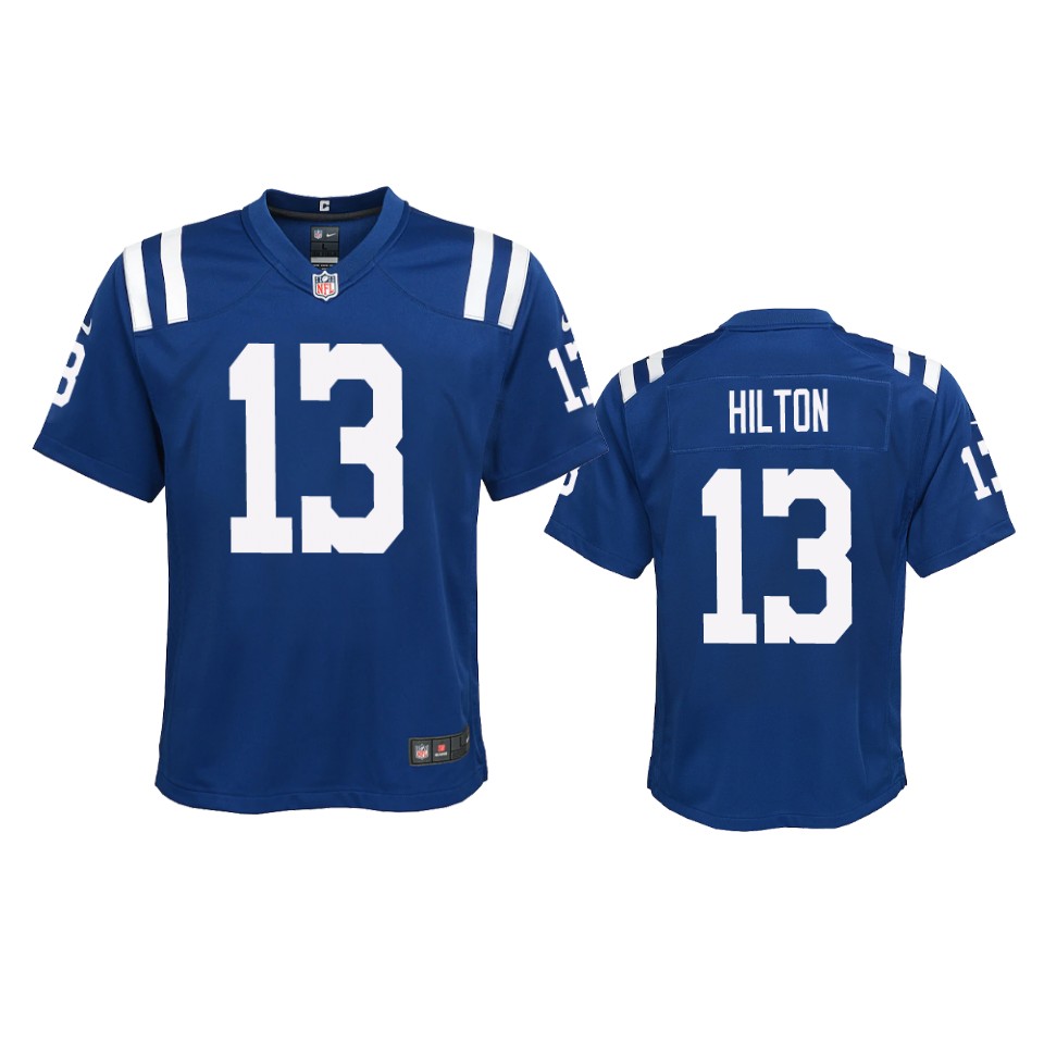 youth colts t.y. hilton royal 2020 game jersey