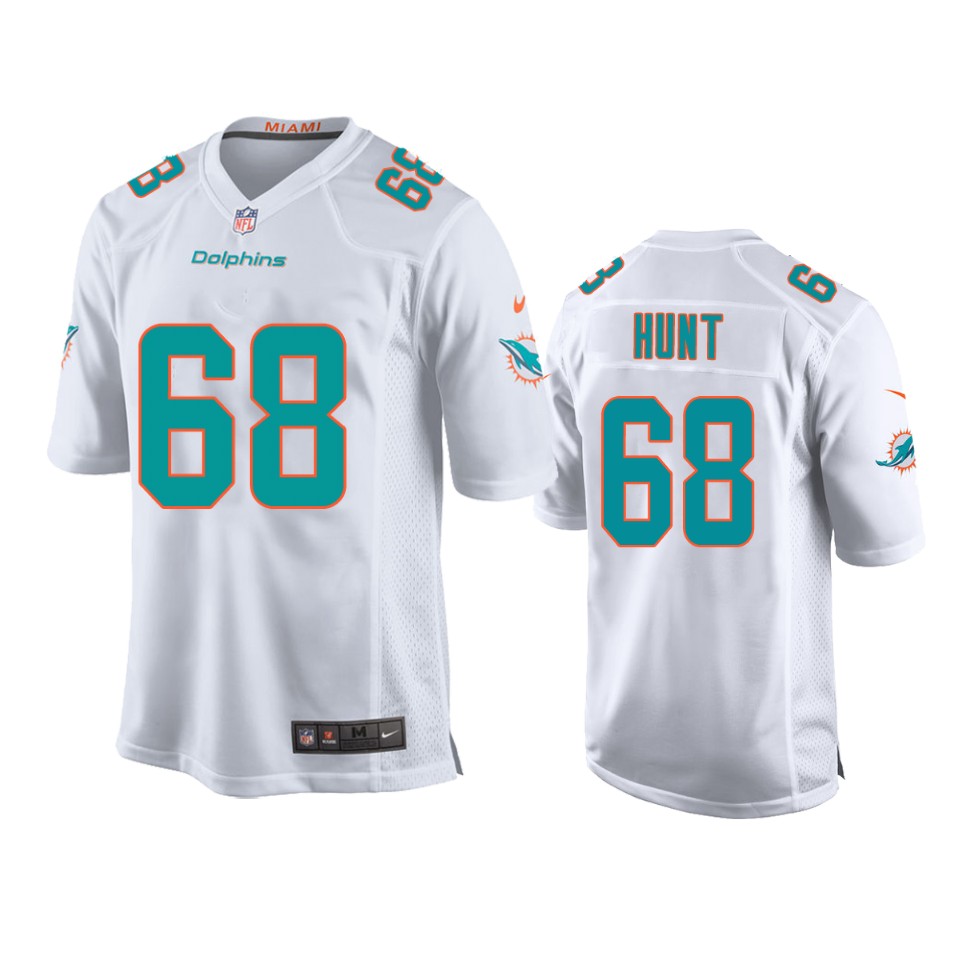youth dolphins robert hunt white game jersey