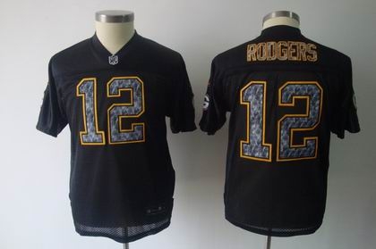 youth green bay packers 12 aaron rodgers black united sideline jerseys