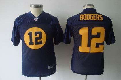 youth green bay packers 12 aaron rodgers third jerseys blue