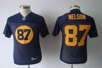 youth green bay packers 87 jordy nelson third jerseys blue