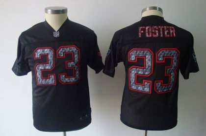youth houston texans 23 arian foster black sideline united jerseys