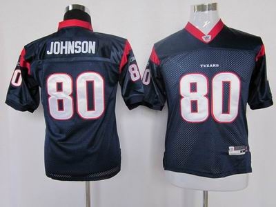youth houston texans 80 johnson blue color jersey
