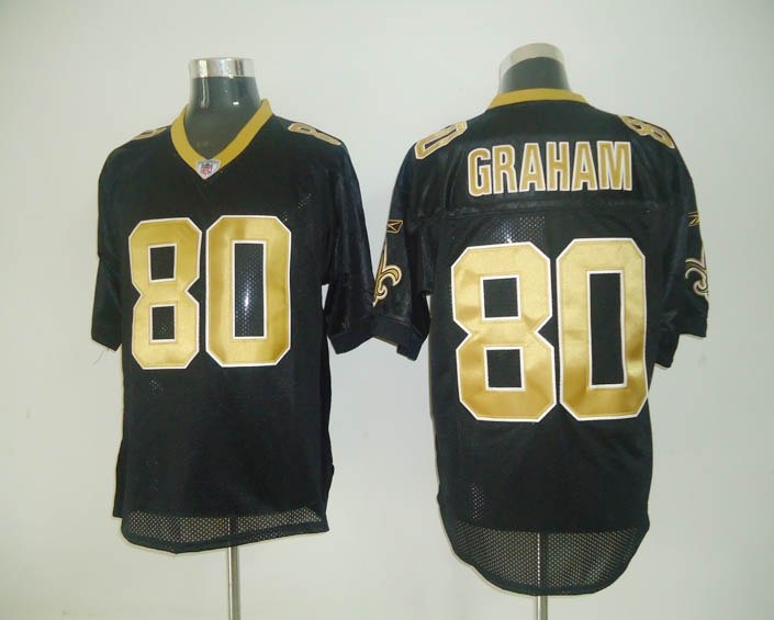 youth new orleans saints 80 graham black jersey