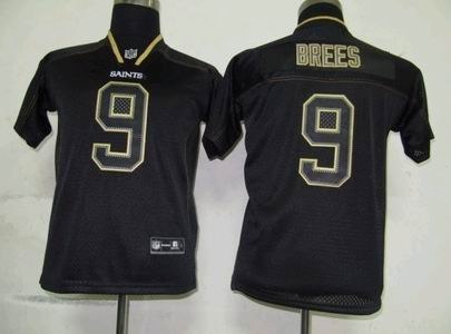 youth new orleans saints 9 brees lights out black jerseys