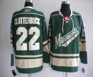 youth nhl jerseys minnesota wild #22 clutterbuck green