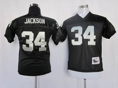 youth oakland raiders 34 backson throwback black