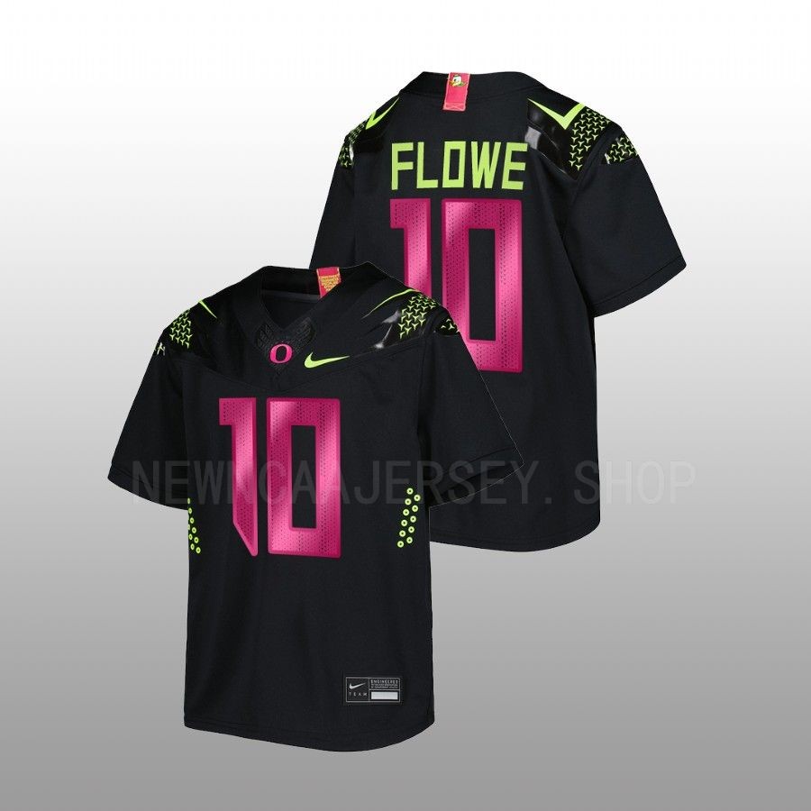 youth oregon ducks justin flowe untouchable football breast cancer awareness black jersey