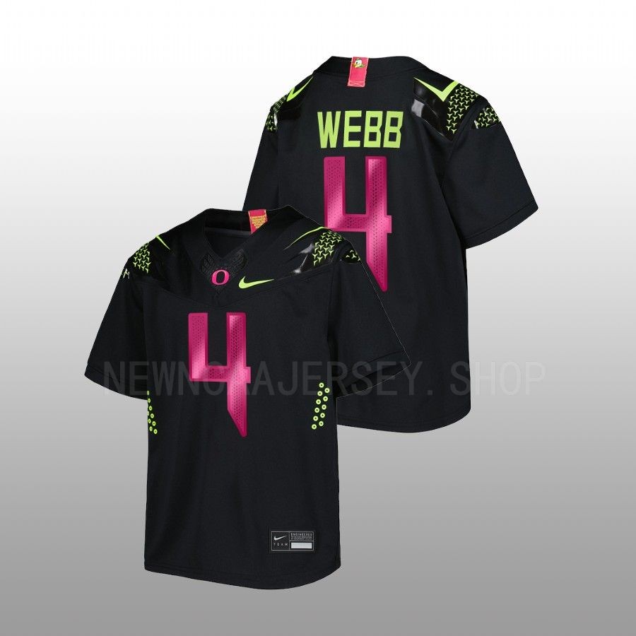 youth oregon ducks spencer webb untouchable football breast cancer awareness black jersey