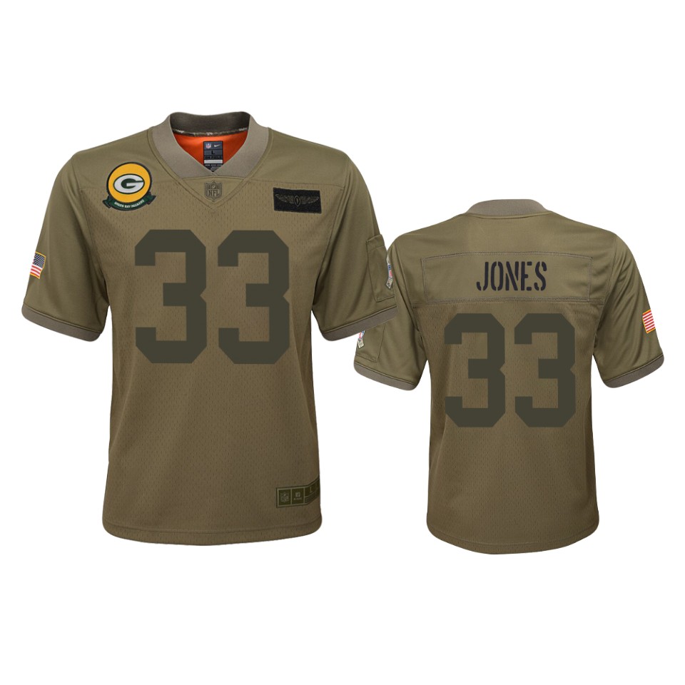 youth packers aaron jones camo game 2019 salute to service jersey