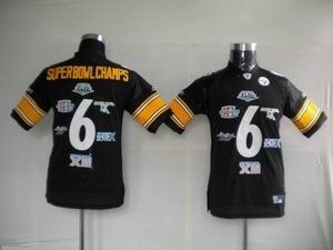 youth pittsburgh steelers 6 time super bowl champs black