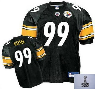 youth pittsburgh steelers brett keisel authentic black jersey 2011 superbowl