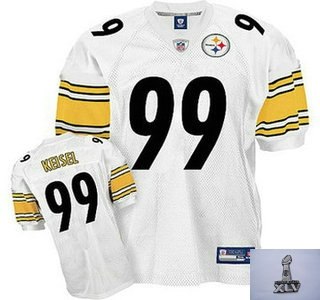 youth pittsburgh steelers brett keisel authentic white jersey 2011 superbowl