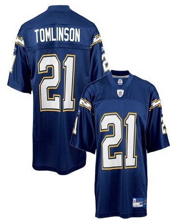 youth san diego chrgers 21 l.tomlinson blue jerseys
