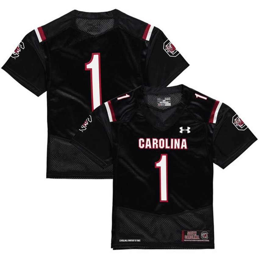 youth south carolina gamecocks black 1 ncaa premier football jersey