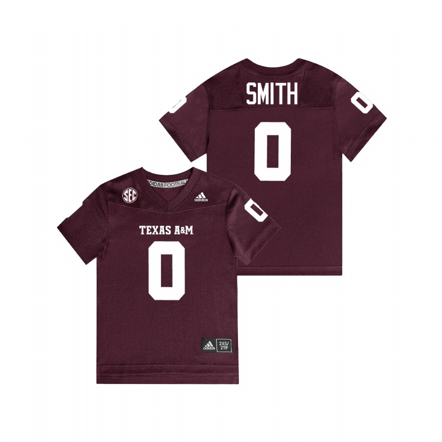 youth texas a&m aggies ainias smith maroon replica toddler football jersey