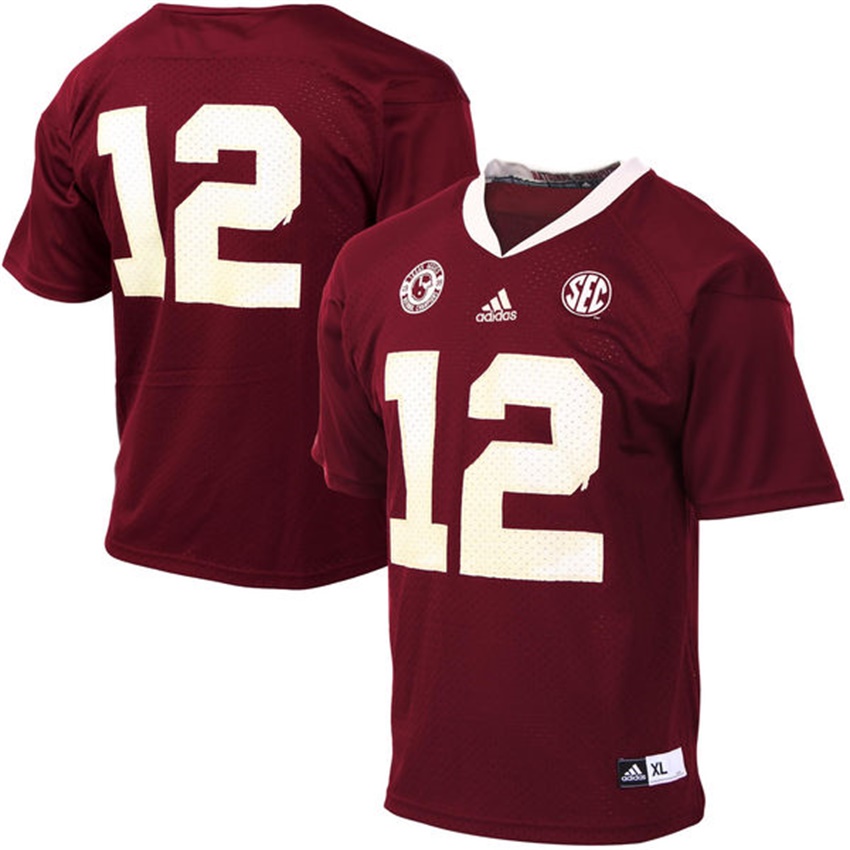 youth texas a&m aggies maroon 12 event college football jersey